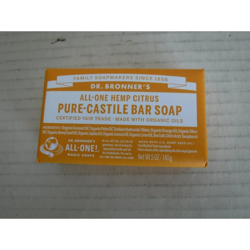 Dr. Bronner's Pure Castile Bar Soap 5 Oz Citrus -