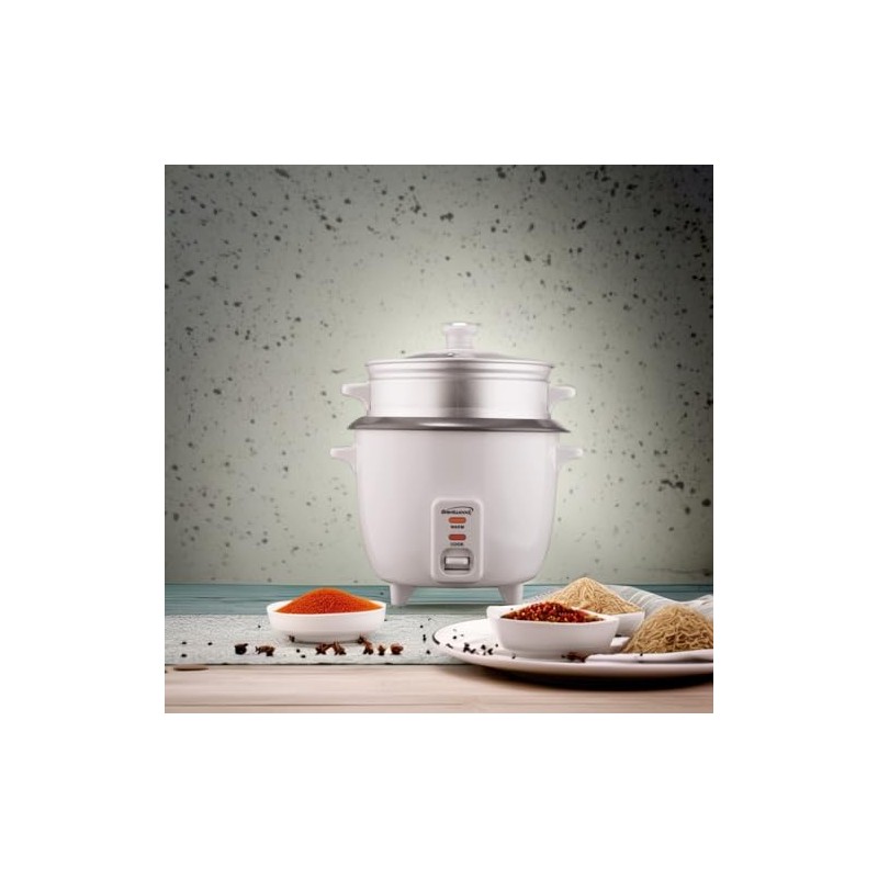 Brentwood Appliances TS-480S Rice Cooker with Steamer (15 Cups 900W),