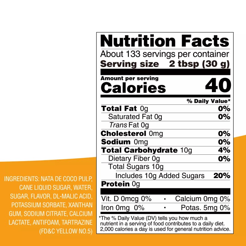 Tea Zone Mango Coconut Jelly (B2008, 8.8 lbs) for Boba/Milk