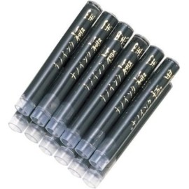 Sailor Kiwa Guro Black Ink Cartridges 12 Count Fountain Pen Refills Fine Point