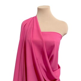 DOUBLE CREPE GEORGETTE FABRIC GARDEN FUCHSIA    60" BTY CLOTHING,  SEMI SHEER