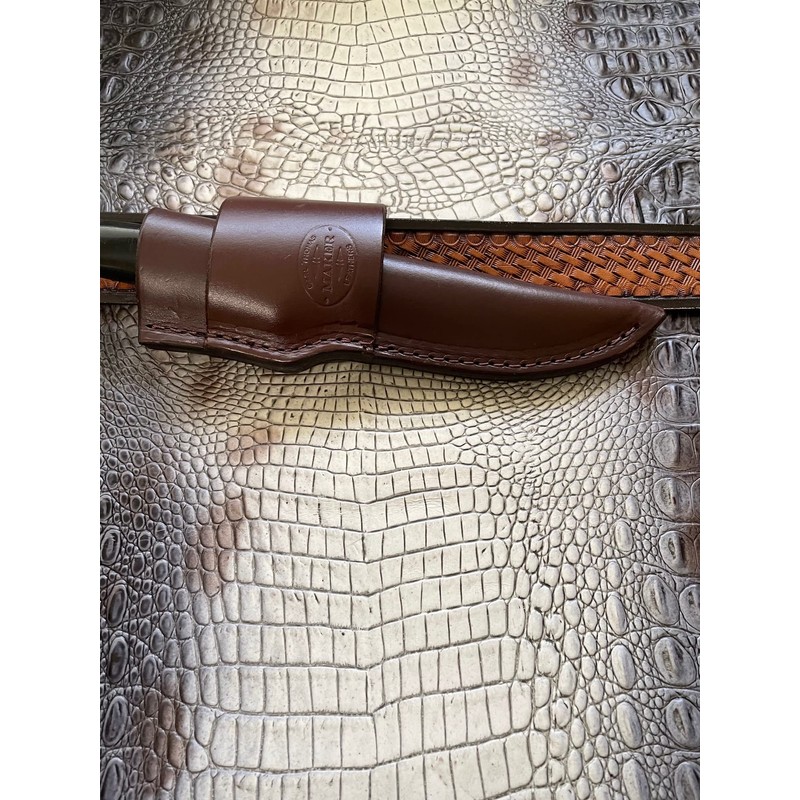 Carl Thomas Leathers Custom Cross Draw Knife Sheath Fits Buck