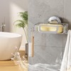 LEVERLOC Bar Soap Holder with 4 Hooks, Wall Mounted Soap