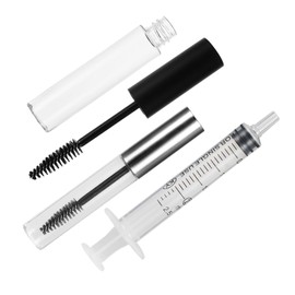 WOONEKY 12PCS Refillable Empty Mascara Tubes Eyeliner Container Set Leakproof Design for Daily Use Transparent Cosmetic Bottles for Beginners and Makeup Artists