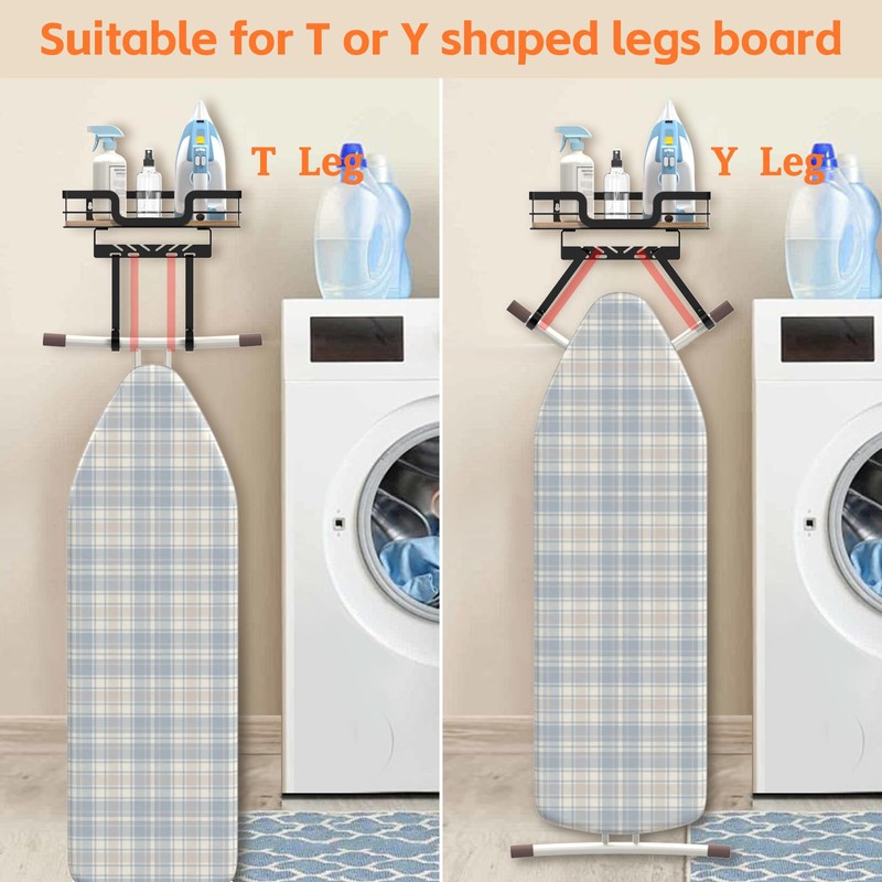 PAROTO Ironing Board Holder Wall Mount, Laundry Room Organization Storage,
