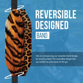 Switchbands Universal Phone Grip Straps | Reversible and Reusable Phone Grip Straps | Phone Grip Straps for Secure handling | Portable Phone Loop Straps for All Phone Cases - Vegan Leopard