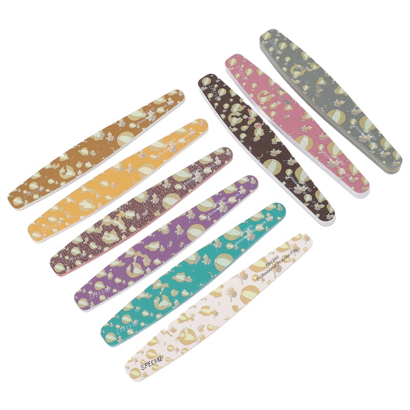 9PCS Nail File Professional Nail Art Sanding Strips Polishing Tools