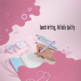 Macaron Color Gel Ink Pens for Journaling & Note-Taking, 5-Pack 0.5mm Fine Point Smooth Writing Retractable Pens - No Bleed or Smudge - Minimalist Pastel Gel Pens for Office & School Supplies