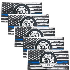 Thin Blue line Sticker Code 4,Thin Blue Line Flag Car Decal,Police Support Stickers American Flag Thin Blue Line Decal for Cars Trucks Window Laptop