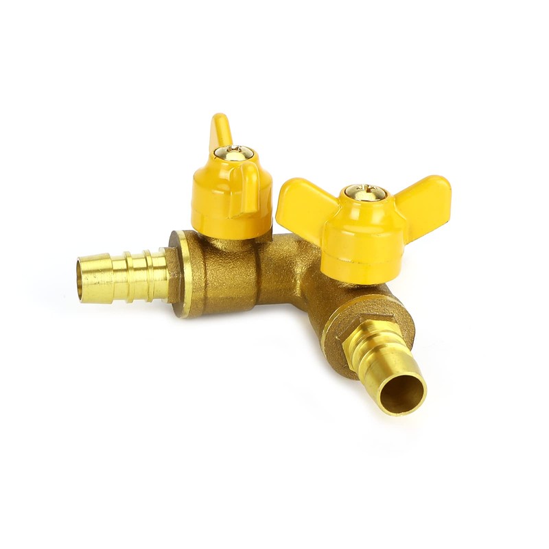 Areyourshop 3/8" Hose Barb Ball Valve Y Shaped 3 Way