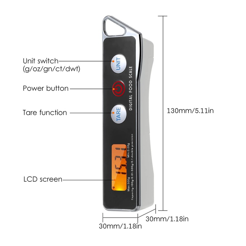 BSEWO Digital Measuring Spoon Scale, Electronic Kitchen Scale with Tare