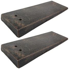 Lulu Decor, Cast Iron Wedge Door Stops, Antique Black Door Stopper (2 Pcs)