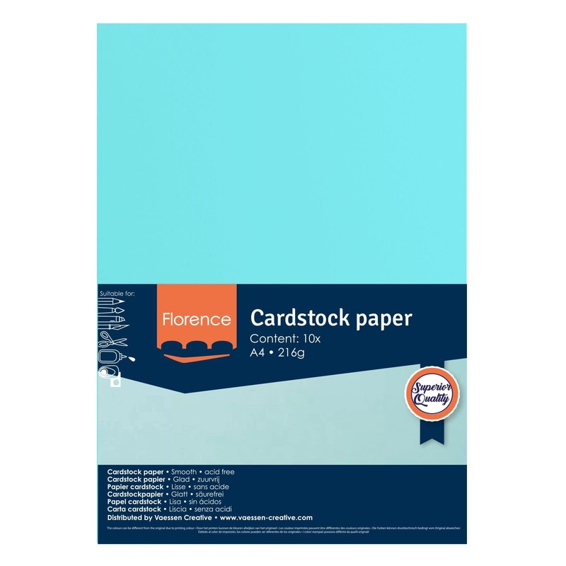 Florence Cardstock Smooth - Coloured Card Making Supplies A4 -