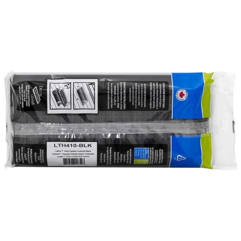 Decor Grates PL408-BLK 4-Inch by 8-Inch Plastic Floor Register, Black