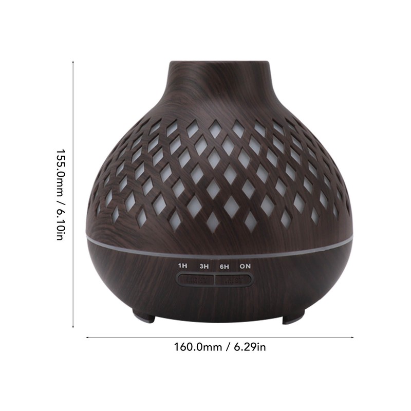 400ml Aromatherapy Humidifier Onion Wood Grain Aroma Humidifier Colorful Light