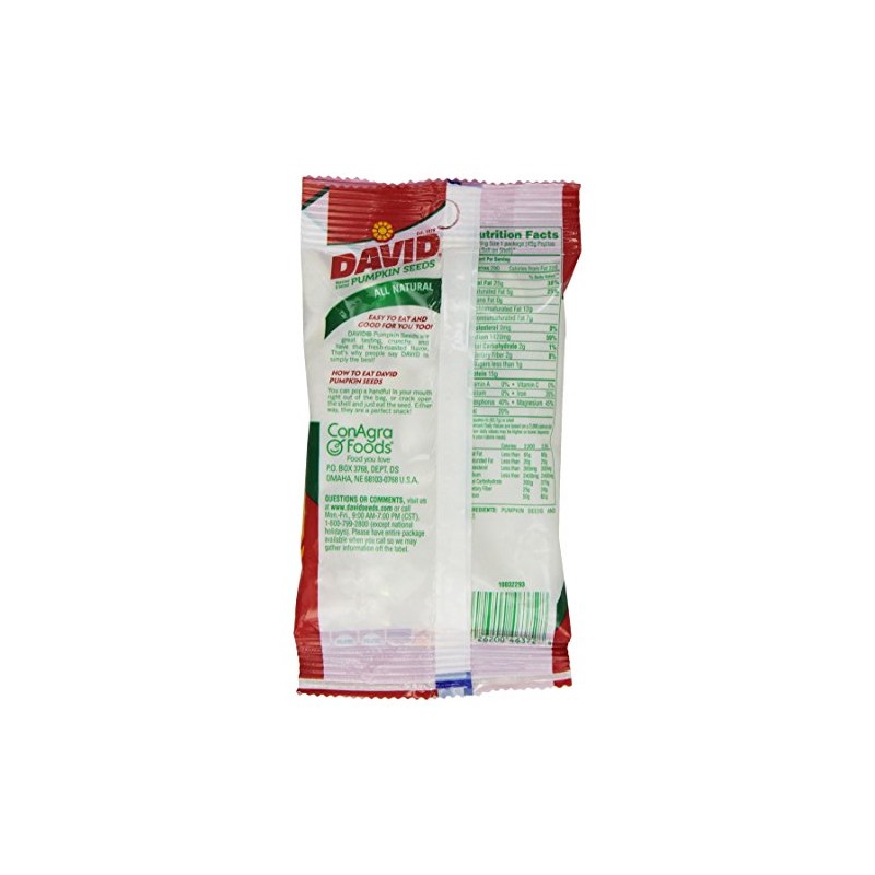 David's Pumpkin Seeds, 2.2500-ounces (Pack of12)