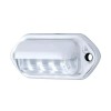 GCC 2.5" Front Rear Rectangular 4 White LED Chrome License