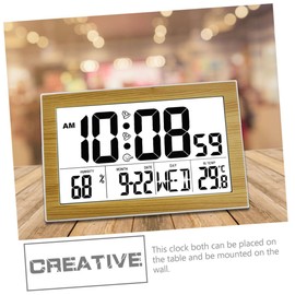 Sosoport Large Display Digital Alarm Clock Multi Functional Desktop and Wall Clock Mute Alarm for Home and Office with HD Screen for Easy Reading