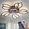 Dalouguan Ceiling Fan with Lights Remote Control, 26" Black Low