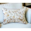 Homeroots 12" X 20" NATURAL & GOLD Cowhide Throw Pillow