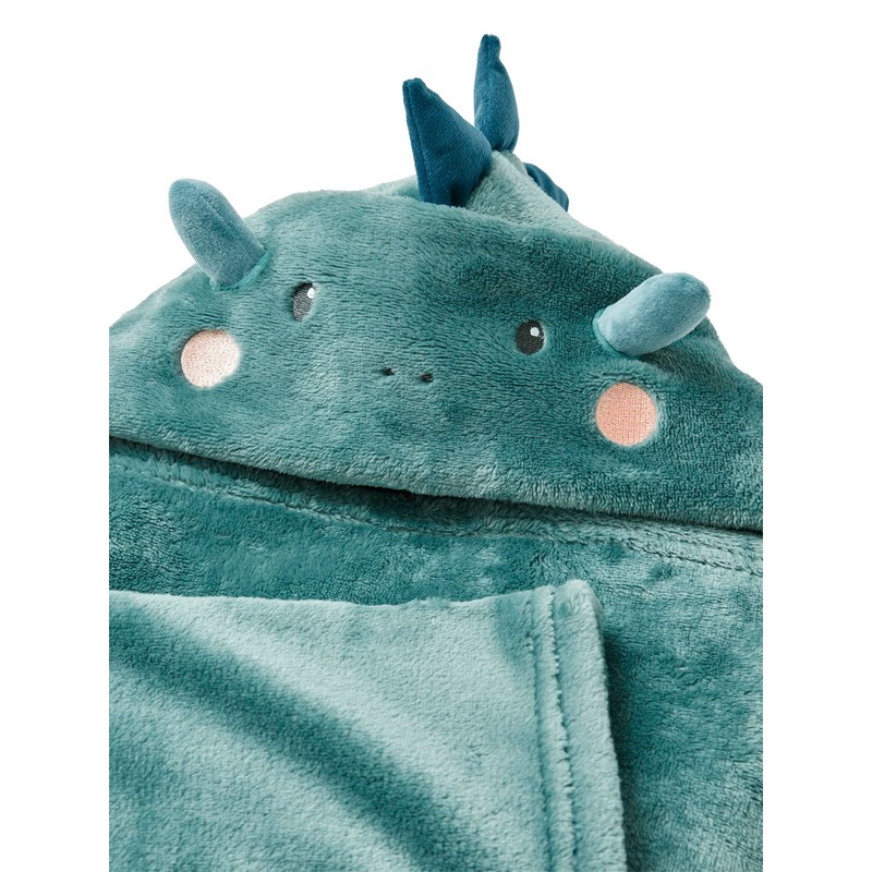 Vertbaudet Kids & Parents Blanket with Sleeves Aqua/Dragon Teens/Adults