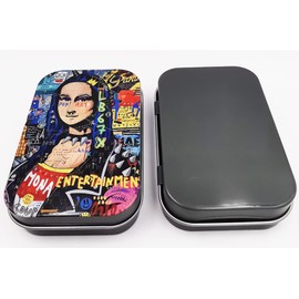 THE SMART WORKER Metal Storage Tin Box, 7x5.5 inches, Small Accessories Organizer for Paperclips, Coins, Jewelry