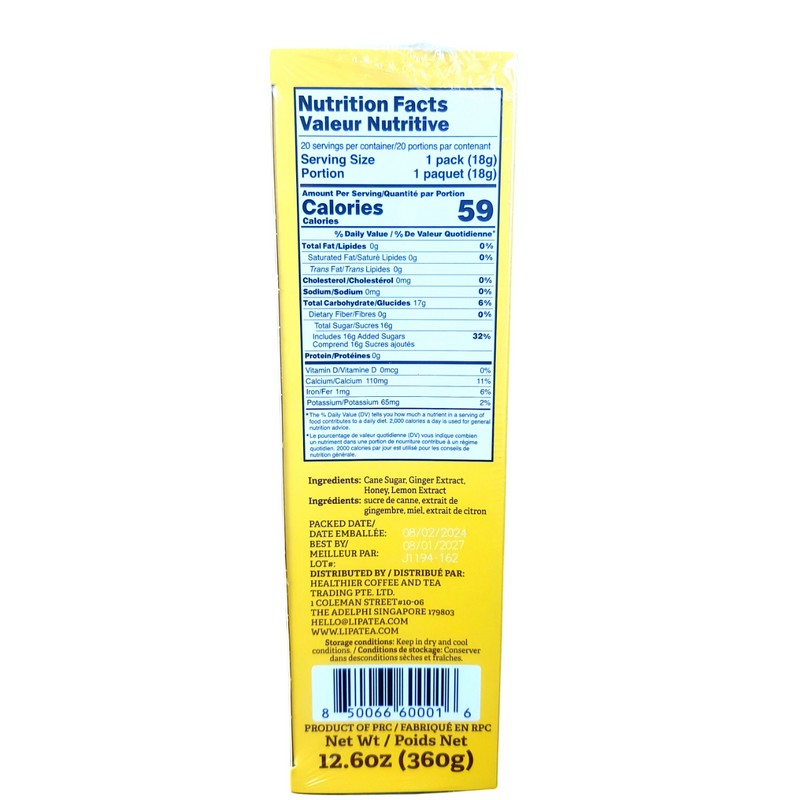 Lipatea Instant Honey Ginger Drink With Lemon By Lipatea 20x