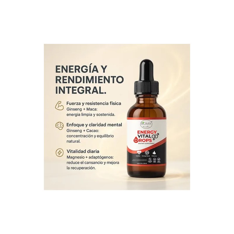 Gotas Biomix Energy Vital Energía Deseo Vitalidad Maca Magnesio