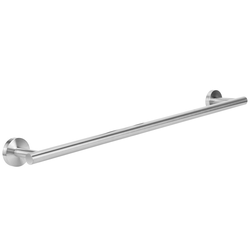 Stainless Steel Single Rod Towel Rack Round Base Bathroom Bedroom
