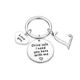 mantoudoss Boyfriend Gift Keychain, Drive Safe Keychain for Him Stocking Stuffers for Boyfriend Christmas Gifts