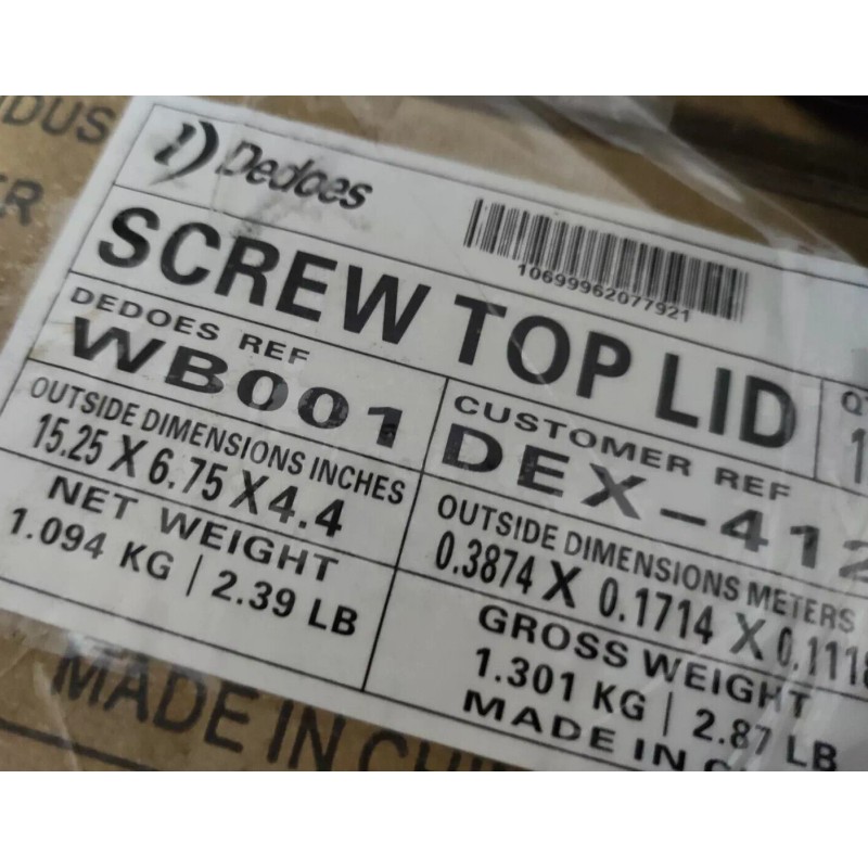 DEDOES INDUSTRIES PPG Envirobase EHP Dedoes Waterborne PAINT DISPENSING SCREW