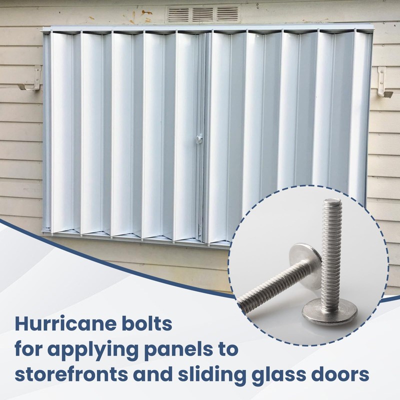 Combo Sidewalk Bolt, Hurricane Anchor for Metal, 25 Pack, 0.25”