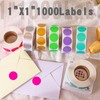 PARLAIM 1 Inch Round Permanent Adhesive Color-Code Dot Stickers,1000 per