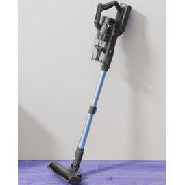 QikCln Cordless Vacuum Cleaner, 23000pa Powerful Lightweight Stick Vac with LED Headlights, 45min Runtime, 3 Modes, Removable Handheld Vac with HEPA Filter for Carpet, Hard Floor, and Pet Hair (Blue)