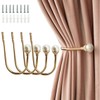 Coolnice 4 Pack Curtain Holdbacks Wall Mounted Curtain Tiebacks Hooks