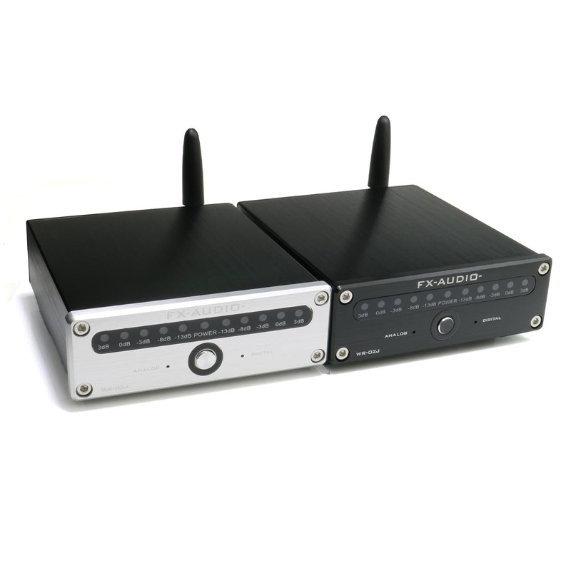 FX-AUDIO- WR-02J [Silver] Low Latency Bluetooth Receiver, Optical Coaxial, RCA