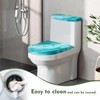Vanideaoty Marble Toilet Seat Cover Stretch Fabric Bathroom Decor Blue