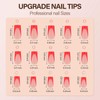 150Pcs French Gel Nail Tips, Vansiho Long Square Nail Tips,
