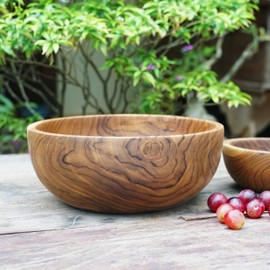 Rico & Plato Lisa Large Teak Bowl | 10" L x 10" W x 4" H