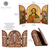 NKlaus Jesus Christ Icon Triptych Wood 25 x 16 cm