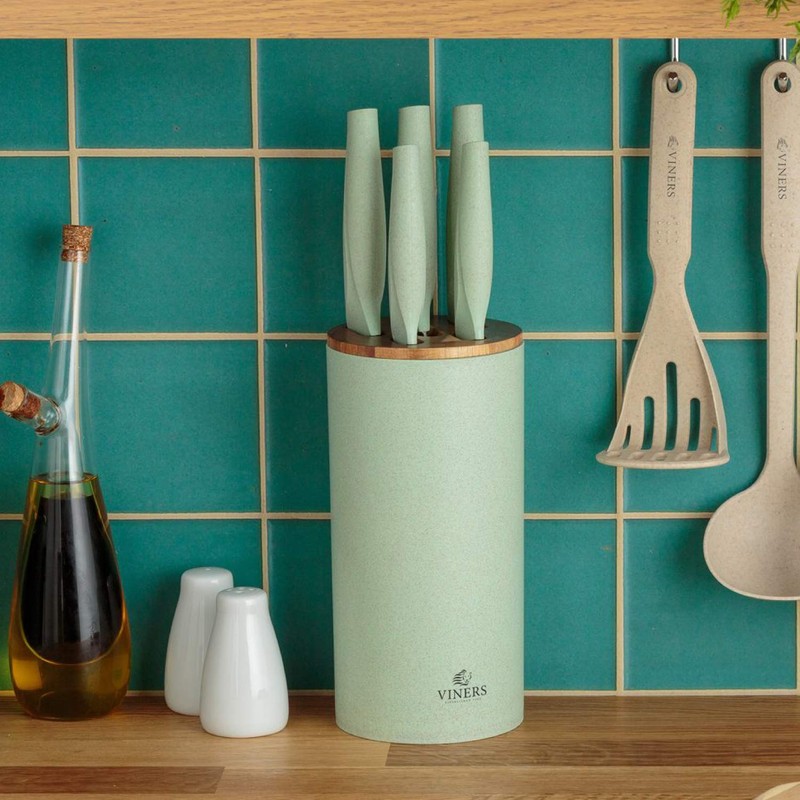 Viners Organic Green Knife Block Set | 6-Piece