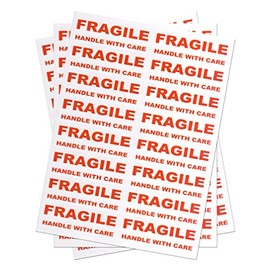 800 Fragile - Handle with Care Labels Large Stickers