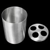 ZZLZX Stainless Steel Toothbrush Cup Holder Round Metal Tumbler Cup