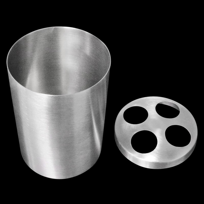 ZZLZX Stainless Steel Toothbrush Cup Holder Round Metal Tumbler Cup
