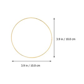 NUOBESTY Dream Catcher Rings 10cm Wire Wreath Frame Metal Macrame Ring Hoops Making Wreath Supplies for DIY Floral Craft Valentines Day Dream Catcher Wreath Golden 10Pcs