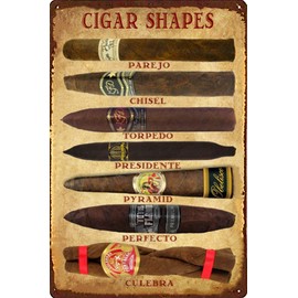 Tin Sign For Cigars Metal Sign 8x12 Inch Vintage Home Office Poster Bar Pub Cafe Decorative Plaque Home Cigar Decor Cigar sign Metal Poster