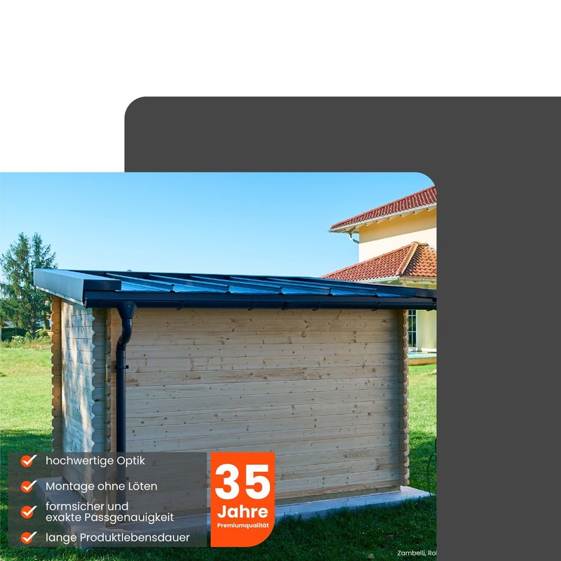 ZAMBELLI Gutter Angle 90 Degree (Outer Angle) Galvanised 250/8 Pieces