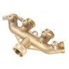 G3/4 Brass 4‑Way Garden Hose Splitter Ball Valve Hose Adapter