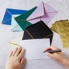 30 Pack Thick 4x6 Envelopes with Gold Border, A4 Thick