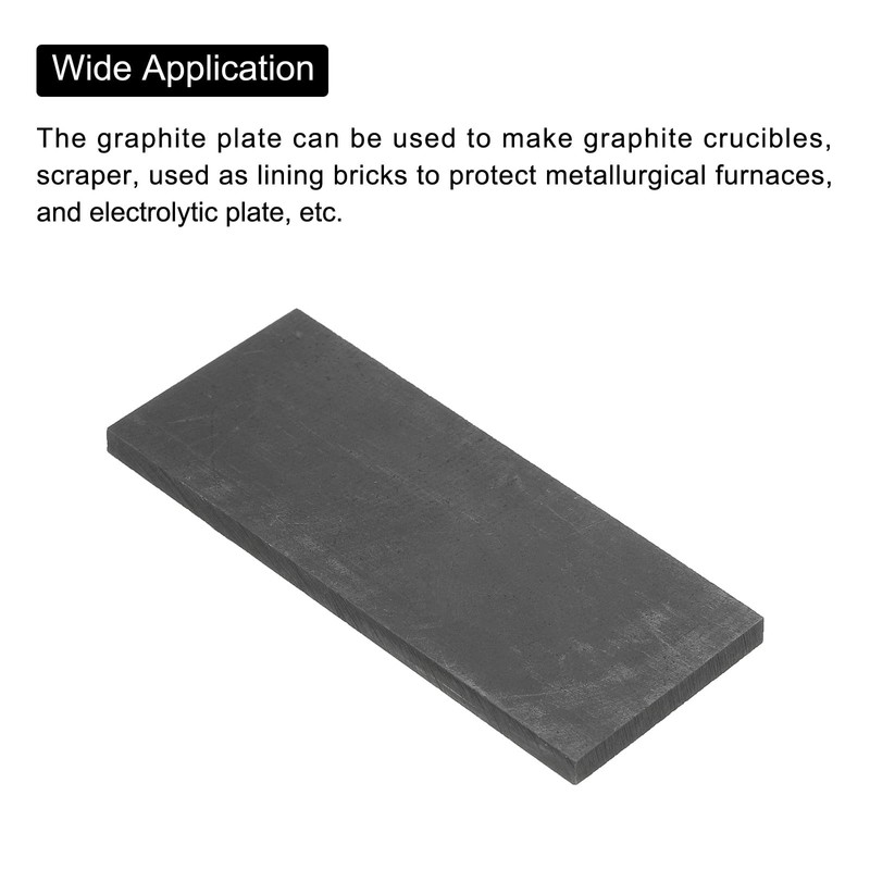 sourcing map Graphite Block Rectangular Graphite Electrode Plate 100 x